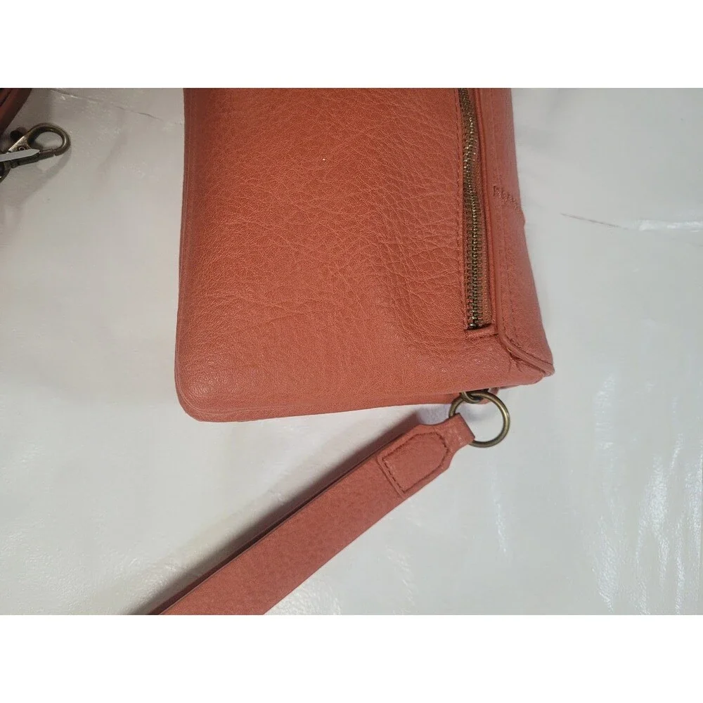 Market and Spruce orange leather small purse / handbag